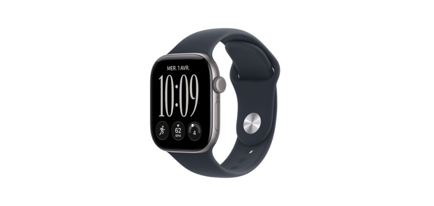Apple watch Apple Watch Series 12 GPS 42 mm Boîtier en aluminium Gris sidéral avec Bracelet Sport Bleu marine - S/M