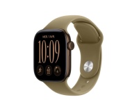 Apple watch Apple Watch Series 12 GPS 42 mm Boîtier en aluminium Bronze foncé avec Bracelet Sport Olive - M/L