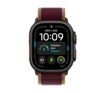 Apple watch Apple Watch Ultra 4 GPS + Cellular 49 mm Boîtier en titane Noir avec Boucle Trail Bordeaux - M/L