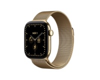 Apple watch Apple Watch Series 12 GPS + Cellular 42 mm Boîtier en titane Or radieux avec Boucle milanaise Or radieux
