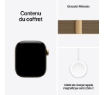 Apple watch Apple Watch Series 12 GPS + Cellular 42 mm Boîtier en titane Or radieux avec Boucle milanaise Or radieux