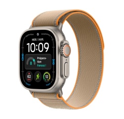 Apple watch Apple Watch Ultra 4 GPS + Cellular 49 mm Boîtier en titane Naturel avec Boucle Trail Sable - S/M