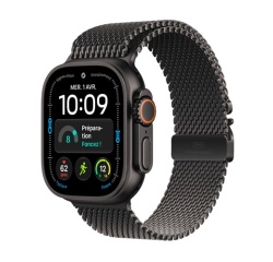 Apple watch Apple Watch Ultra 4 GPS + Cellular 49 mm Boîtier en titane Noir avec Boucle milanaise en titane Noir - L