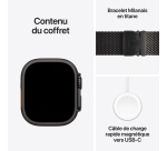 Apple watch Apple Watch Ultra 4 GPS + Cellular 49 mm Boîtier en titane Noir avec Boucle milanaise en titane Noir - L