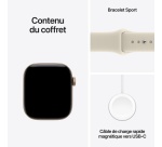 Apple watch Apple Watch Series 12 GPS + Cellular 42 mm Boîtier en aluminium Or clair avec Bracelet Sport Sable - S/M