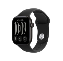 Apple watch Apple Watch Series 12 GPS + Cellular 42 mm Boîtier en aluminium Noir avec Bracelet Sport Noir - S/M