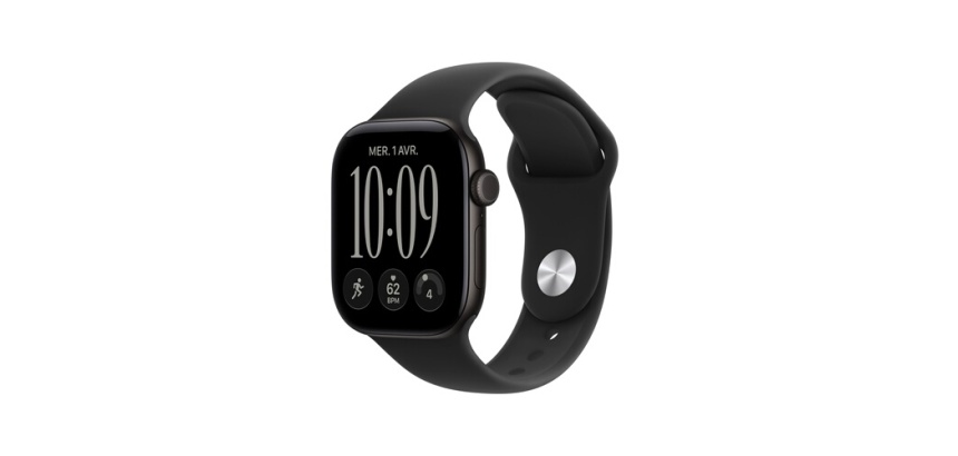 Apple watch Apple Watch Series 12 GPS + Cellular 42 mm Boîtier en aluminium Noir avec Bracelet Sport Noir - S/M