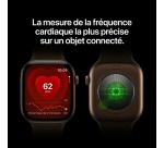 Apple watch Apple Watch Series 12 GPS 46 mm Boîtier en aluminium Bronze foncé avec Bracelet Sport Olive - S/M