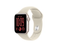Apple watch Apple Watch SE 3 GPS 44 mm Boîtier en aluminium Lumière stellaire avec Bracelet Sport Sable - M/L