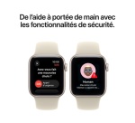 Apple watch Apple Watch SE 3 GPS 44 mm Boîtier en aluminium Lumière stellaire avec Bracelet Sport Sable - M/L