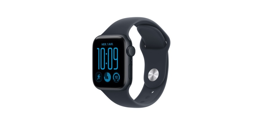 Apple watch Apple Watch SE 3 GPS 44 mm Boîtier en aluminium Minuit avec Bracelet Sport Bleu marine - M/L