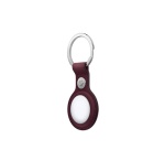 Balise connectée Apple Porte-clés en tissage fin Bordeaux pour AirTag