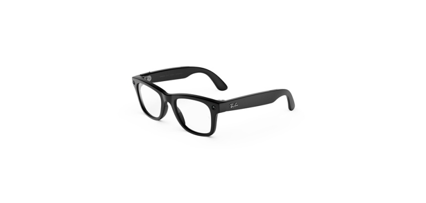 Lunettes connectées IA Meta Ray-Ban (Gen 3) Wayfarer Noir mat Verres transparents