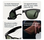 Lunettes connectées IA Meta Ray-Ban (Gen 3) Wayfarer Noir mat Verres transparents
