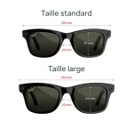 Lunettes connectées IA Meta Ray-Ban (Gen 3) Wayfarer Grande Noir brillant Verres polarisés verts