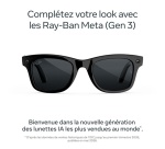 Lunettes connectées IA Meta Ray-Ban (Gen 3) Wayfarer Noir brillant Verres Transitions gris