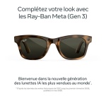 Lunettes connectées IA Meta Ray-Ban (Gen 3) Wayfarer Havana Verres verts