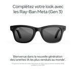 Lunettes connectées IA Meta Ray-Ban (Gen 3) Wayfarer Noir mat Verres gris