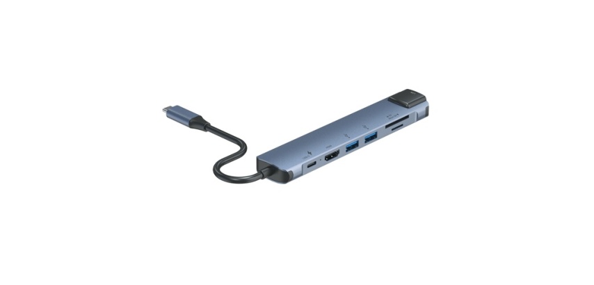 Hub USB Accsup 7-en-1 Indigo