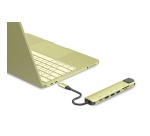 Hub USB Accsup 7-en-1 Jaune agrume
