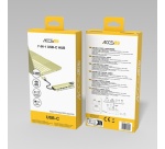 Hub USB Accsup 7-en-1 Jaune agrume