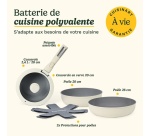 Batterie de cuisine Cuisinart ClickSmart Beige