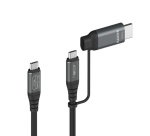 Chargeur et câble d'alimentation PC Accsup Pro 2 en 1 USC Type B/USB Type C et USB Type C/HDMI Noir