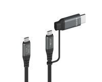 Chargeur et câble d'alimentation PC Accsup Pro 2 en 1 USC Type B/USB Type C et USB Type C/HDMI Noir