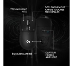 Souris Logitech gaming sans fil Pro X3 Superstrike Noir