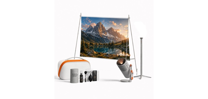 Vidéoprojecteur Xgimi Pack grand écran MoGo 4 + Pied avec batterie + Ecran + Sacoche + Kit de nettoyage
