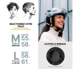 Casque vélo Casr de protection avec caméra Taille L Gris métal