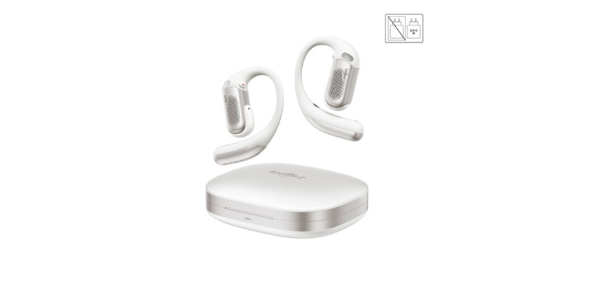 Ecouteurs Shokz sans fil à conduction aérienne True Wireless OpenFit Pro avec réduction de bruit Blanc