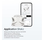 Ecouteurs Shokz sans fil à conduction aérienne True Wireless OpenFit Pro avec réduction de bruit Blanc