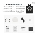 Ecouteurs Shokz sans fil à conduction aérienne True Wireless OpenFit Pro avec réduction de bruit Blanc