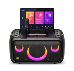 Lecteur Karaoké Ikarao Break X1 Enceinte portable avec écran tactile 13,3" et 2 microphones sans fil 460 W