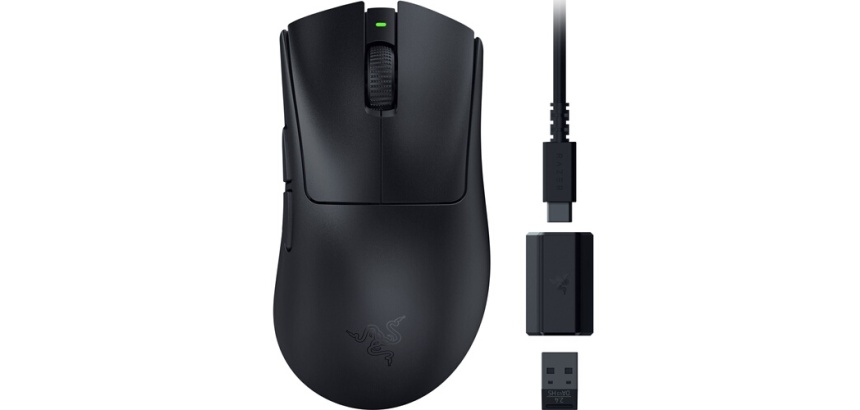 Souris Razer DeathAdder V3 HyperSpeed Noir - Gaming Esport sans fil - forme ergonomique, 6 boutons programmables, 30 000 DPI
