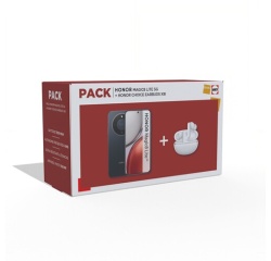 Smartphone Honor Pack Magic 8 Lite 5G 256 Go Midnight black + Choice Earbuds X8i blanc