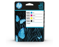 Cartouche d'encre Hp HP 934/935 Pack de 4 Cartouches Noire, Cyan, Magenta, Jaune Authentiques (6ZC72AE) pour HP OfficeJet 6820e, HP OfficeJet Pro 6230 / 6830
