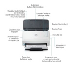 Scanner Hp Scanjet Pro 3000 s4 a defilement, recto verso en un seul passage