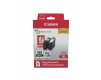 Canon PG-595XL/CL-586XL Pack 2 cartouches noire + couleurs pour imprimante jet d'encre