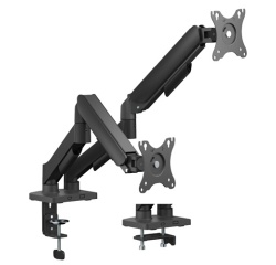 Bras & Pied pour écran Tnb ERGO - Double support mécanique pour moniteur - noir