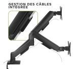 Bras & Pied pour écran Tnb ERGO - Double support mécanique pour moniteur - noir