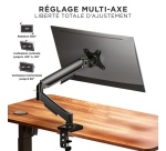 Bras & Pied pour écran Tnb ERGO - support articulé mécanique pour moniteur - noir