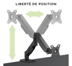 Bras & Pied pour écran Tnb ERGO - support articulé mécanique pour moniteur - noir