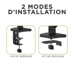 Bras & Pied pour écran Tnb ERGO - support articulé mécanique pour moniteur - noir