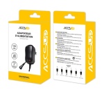 Chargeur pour téléphone mobile Accsup ADAPTATEUR SECTEUR UNIVERSEL 1000 MA NOIR