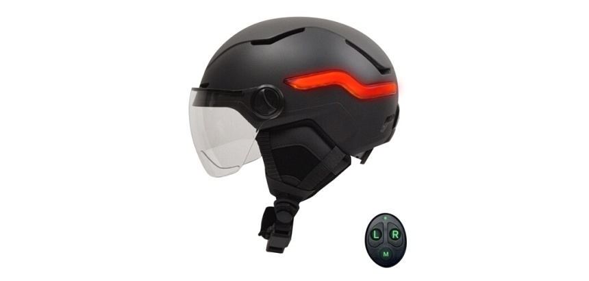 Casque vélo Tnb LED avec feu de freinage automatique Urban Moov Vizion Taille L Noir