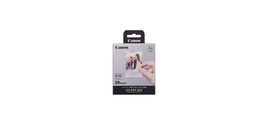 Consommable pour imprimante photo Canon XC-20L - Kit 20 impressions format carte de credit pour Selphy QX20
