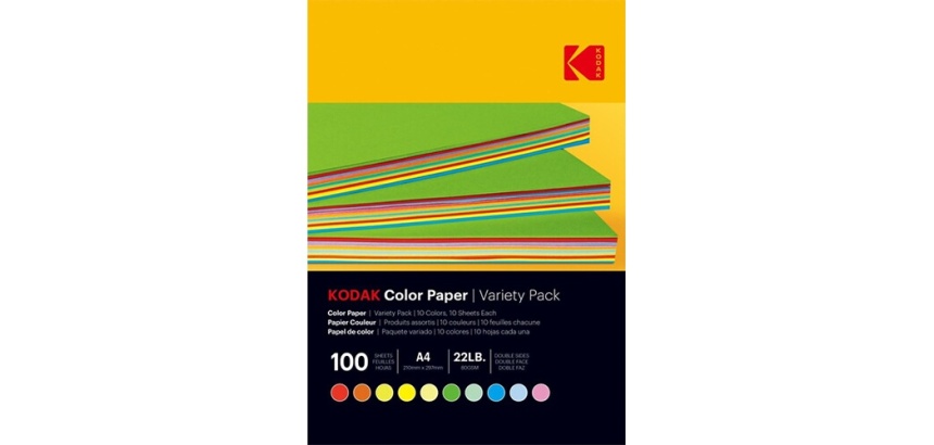 Papier d'impression Kodak Ramette papier A4 80g 100 feuilles couleur