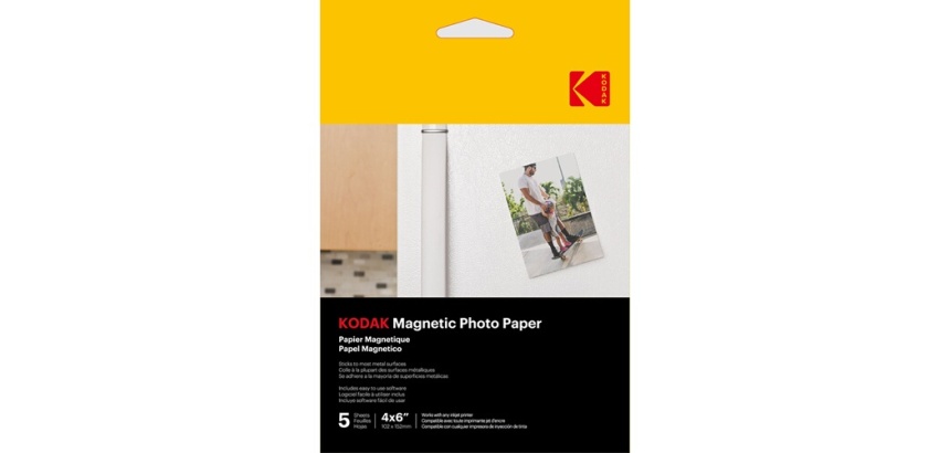 Papier d'impression Kodak Pack de 5 feuilles de papier photo magnétique 10 x 15 690g Blanc